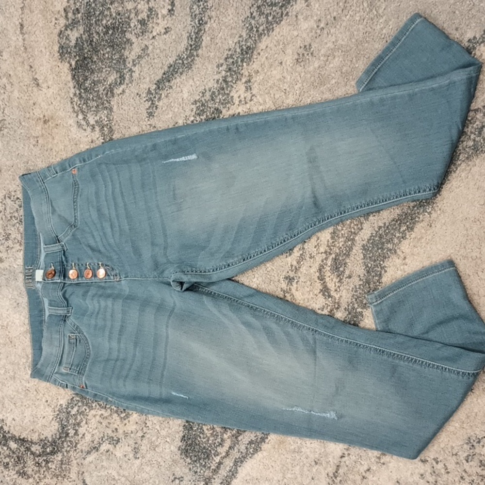 Justice Blue High Rise Jeans Slim Fit